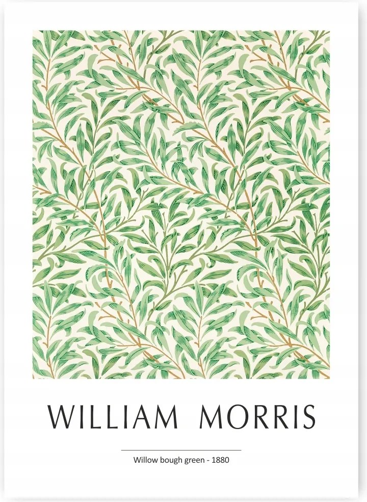 William Morris Willow Bough Zöld Plakát A1 59,4x84,1 cm #297