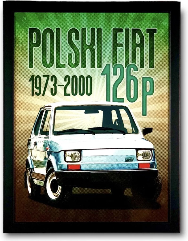 Kép Poszter Kisgyermek Klasszikus Lengyel Fiat 126P Retro Prl Autó Köhögés Pl