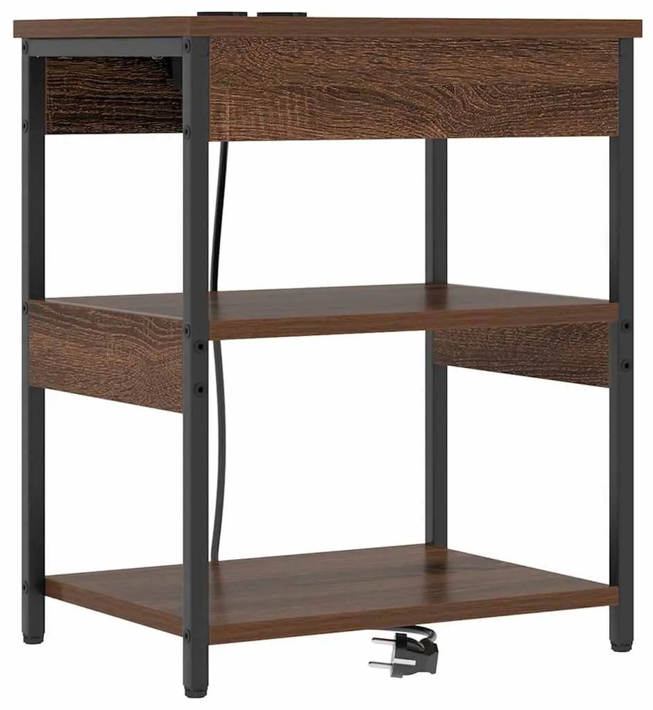 Éjjeli Szekrények 2 pcs barna tölgy 41 x 31 x 51 cm Faanyag