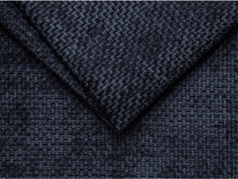 Sötétkék zsenília sarokkanapé (bal oldali-heverő résszel) Lupine – Micadoni