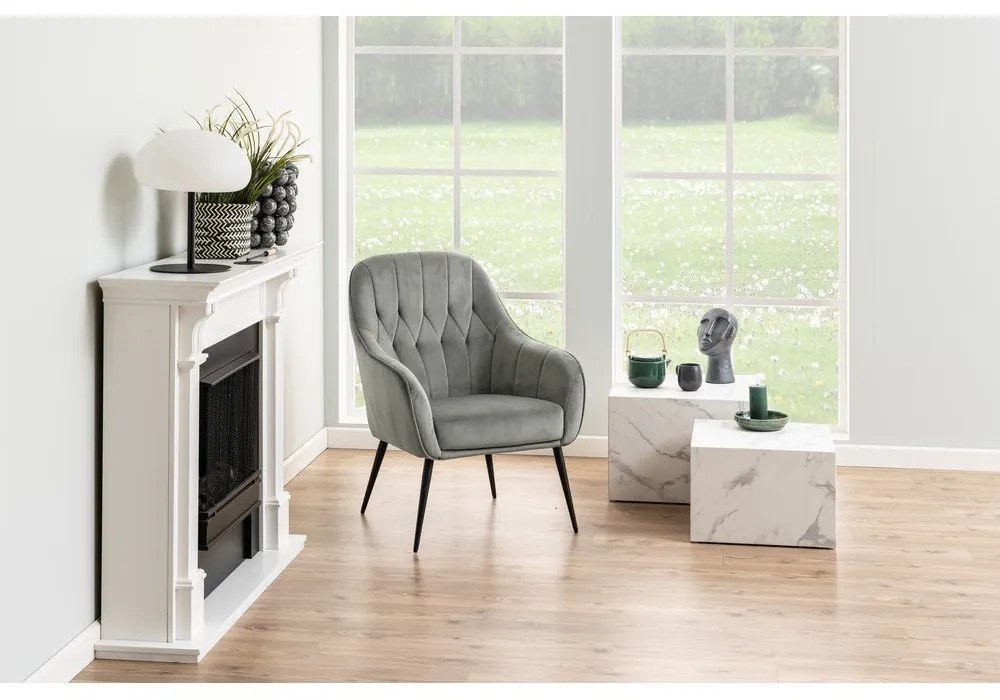 Fehér dohányzóasztal szett márvány dekorral, 2 db-os 58x58 cm Dice – Actona