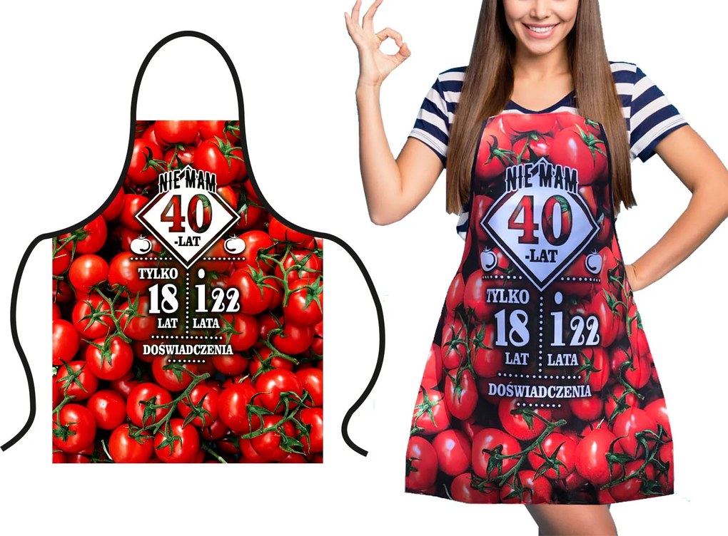 Kötény ajándék Születésnap 18,30,40,50,60 minták