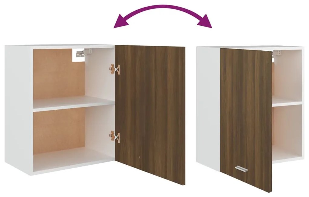 “Lyon” barna tölgy színű szerelt fa függőszekrény