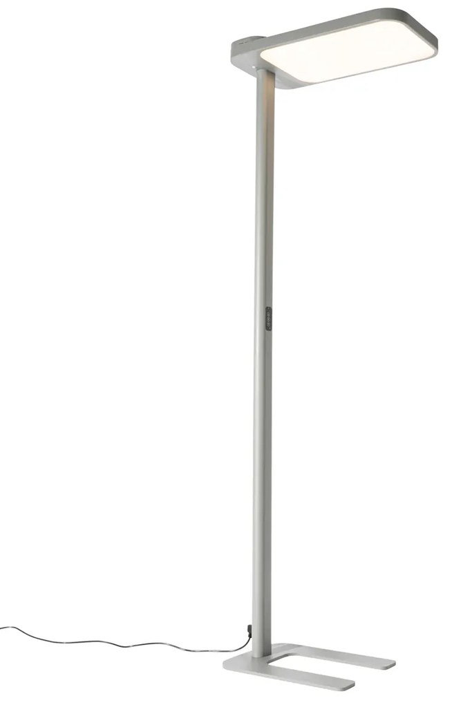 Nappali fényű állólámpa szürke, szögletes, LED-del és dimmerrel - Guzo