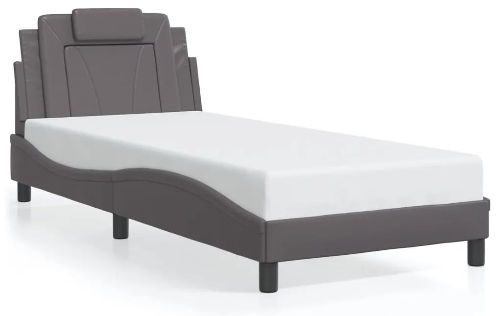 szürke ágykeret Viana LED-ekkel matrac nélkül 90 x 200 cm