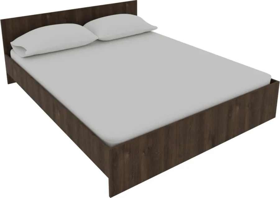 Pietro II NEW Kétszemélyes ágykeret 160x200, ágyráccsal bronz-tölgy