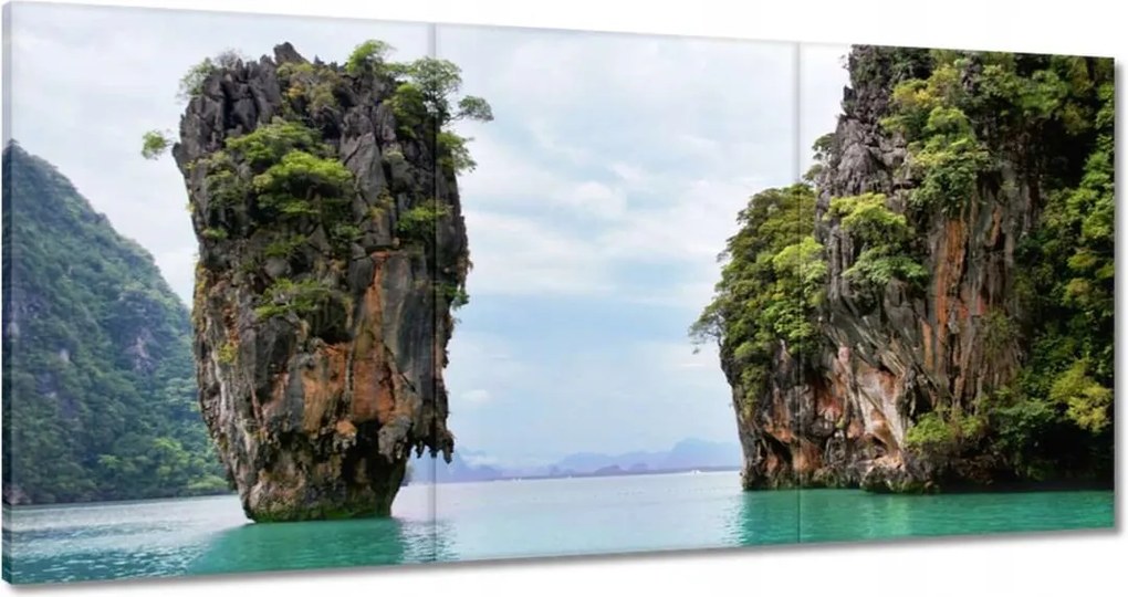 Vászonkép 180x90 Magányos szikla a trópusokon