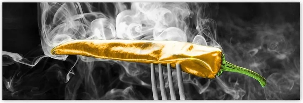 Poszterek 200x66 Sárga fókusz a konyhában