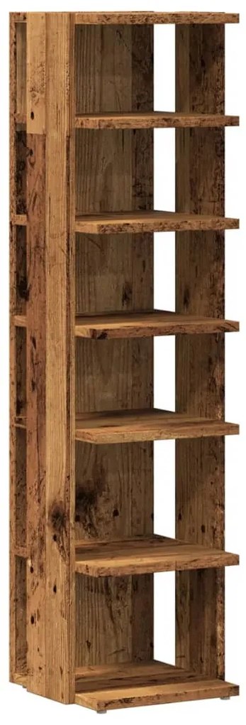 antik fa színű szerelt fa cipőszekrény 28 x 27 x 102 cm