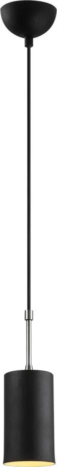 Kem 6397 fekete-nikkel vas függőlámpa, Ø9 cm