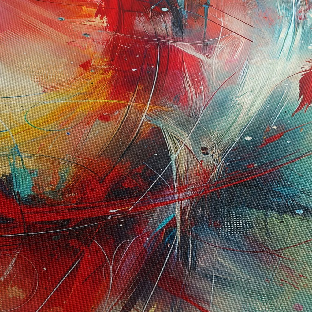 Kép – Absztrakció pirossal (150x105 cm)