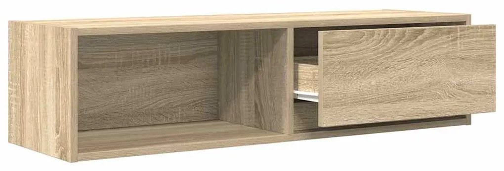 sonoma tölgy színű szerelt fa TV-szekrény 100x31x25,5cm