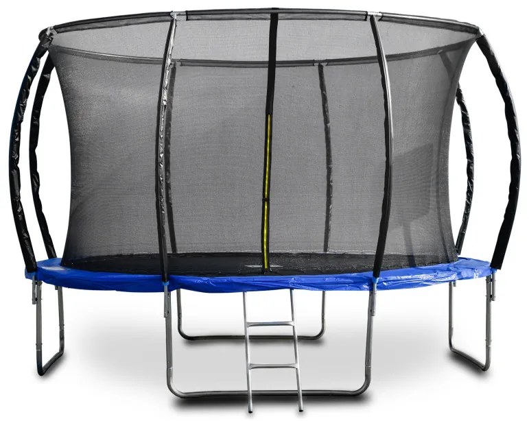 G21 SpaceJump trambulin védőhalóval, 366 cm, ajándék létrával, kék színben