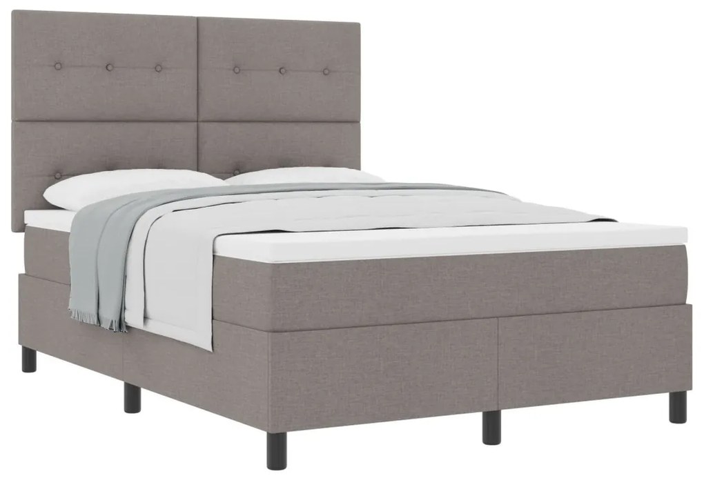 Boxspring Ágy Matraccal Taupe 160x200 cm Szövet
