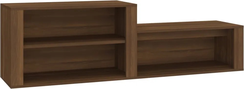vidaXL barna tölgyszínű szerelt fa cipősszekrény 150x35x45 cm