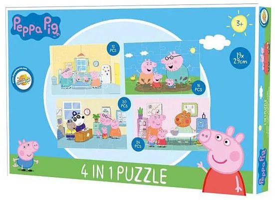 Peppa malac puzzle home 4 az 1-ben