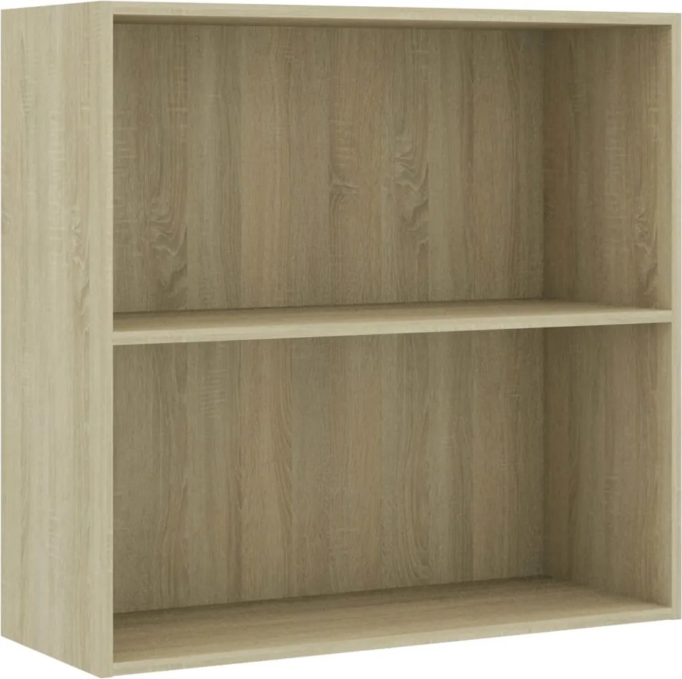 vidaXL sonoma tölgy színű szerelt fa könyvszekrény 80x30x76,5 cm