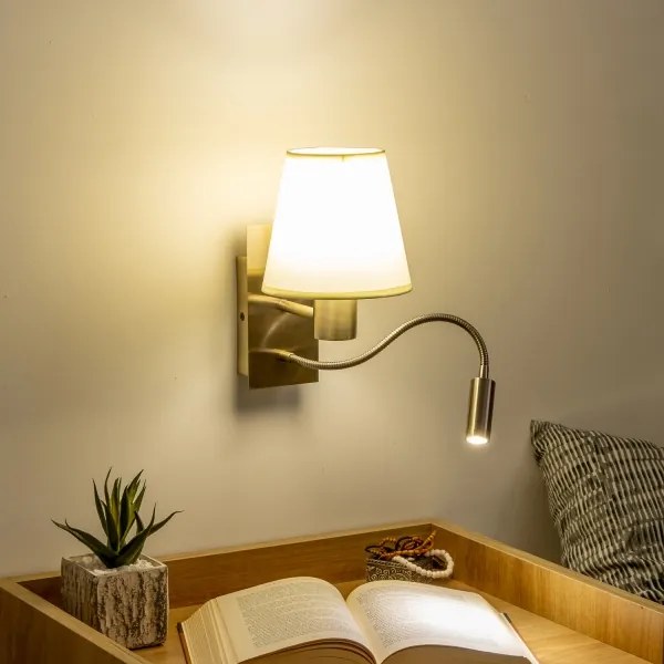 Brilagi - LED Fali lámpa NUBILA 1xE27/25W/230V + LED/3W réz/krémes