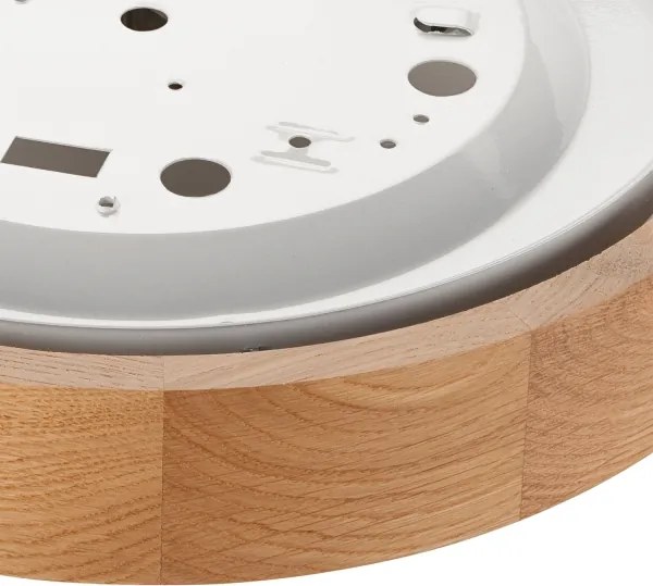 Brilagi-LED RGBW dimmelhető mennyezeti lámpa CARVALHO SLIM 1xE27/15W/230V Wi-Fi, tölgy, Ø 27 cm