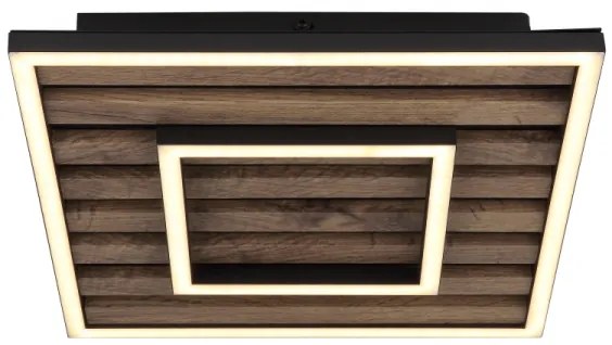 Globo 67345D - WOODY LED mennyezeti lámpa 18W, 3000K, 30x30 cm