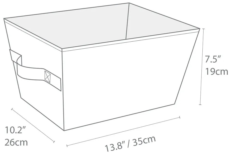 Textil tárolókosár 26x35x19 cm Soft Storage – Bigso Box of Sweden