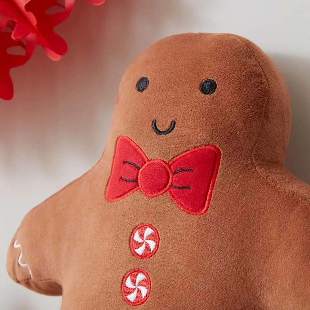 Bársony díszpárna karácsonyi mintával 28x37 cm Gingerbread – Catherine Lansfield