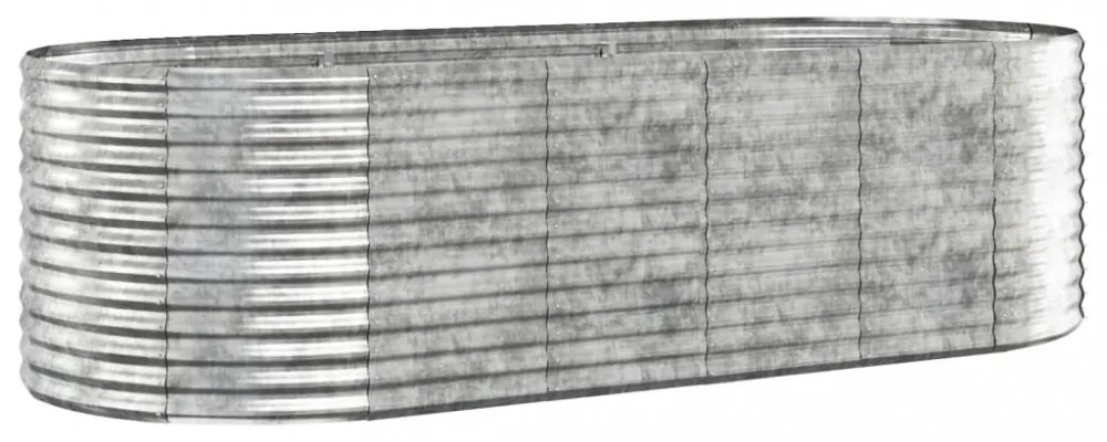 ezüstszínű horganyzott acél kerti magaságyás 249x100x68 cm