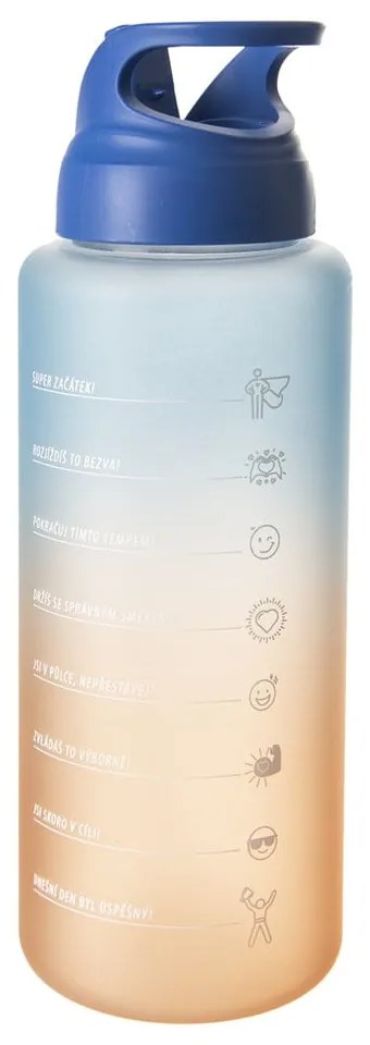 Kék-narancssárga tritán ivópalack 1 l Moly – Orion