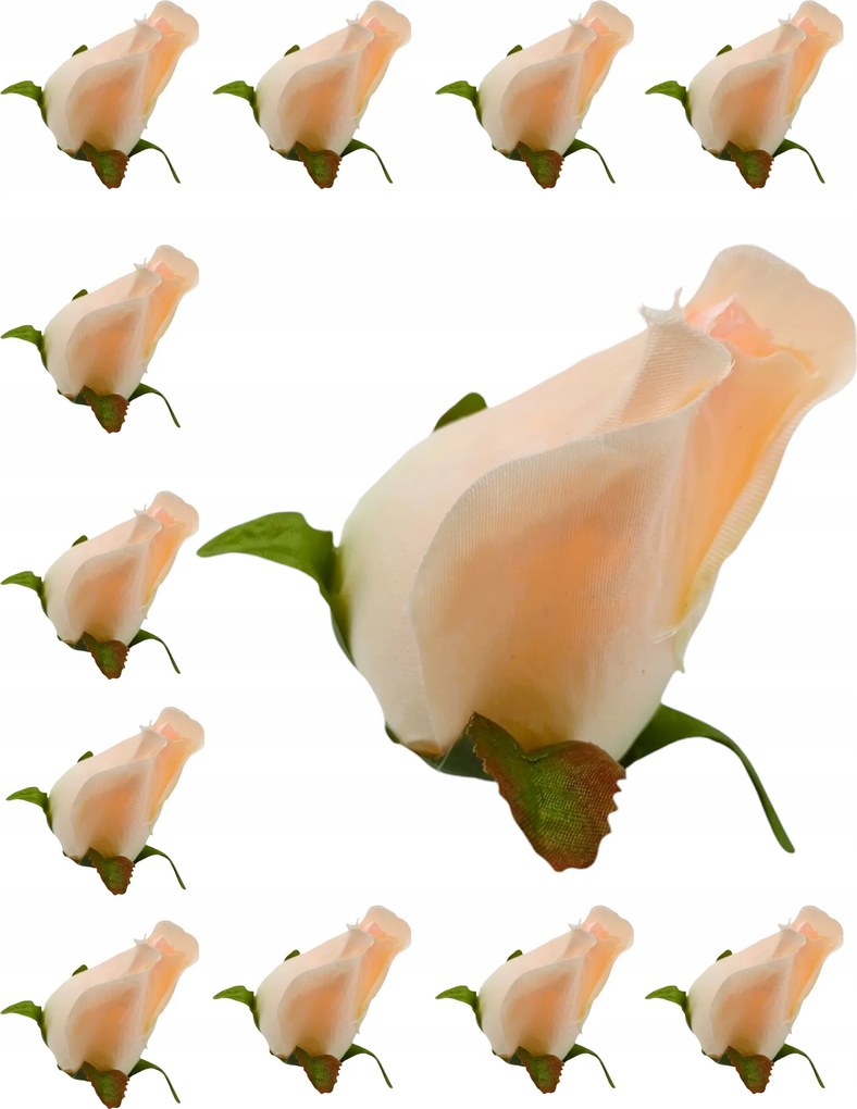 Rózsa Dekoráció Termék Fej Virágok Nád Krém Rózsaszín 12 db-os Csomag