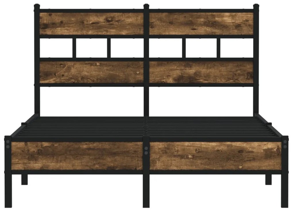 sonoma tölgy színű fejtámlás ágykeret matrac nélkül 120x200 cm