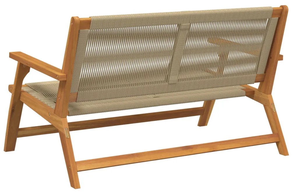 Kerti Pad Bézs 76x122x73 cm Tömör Akácfából