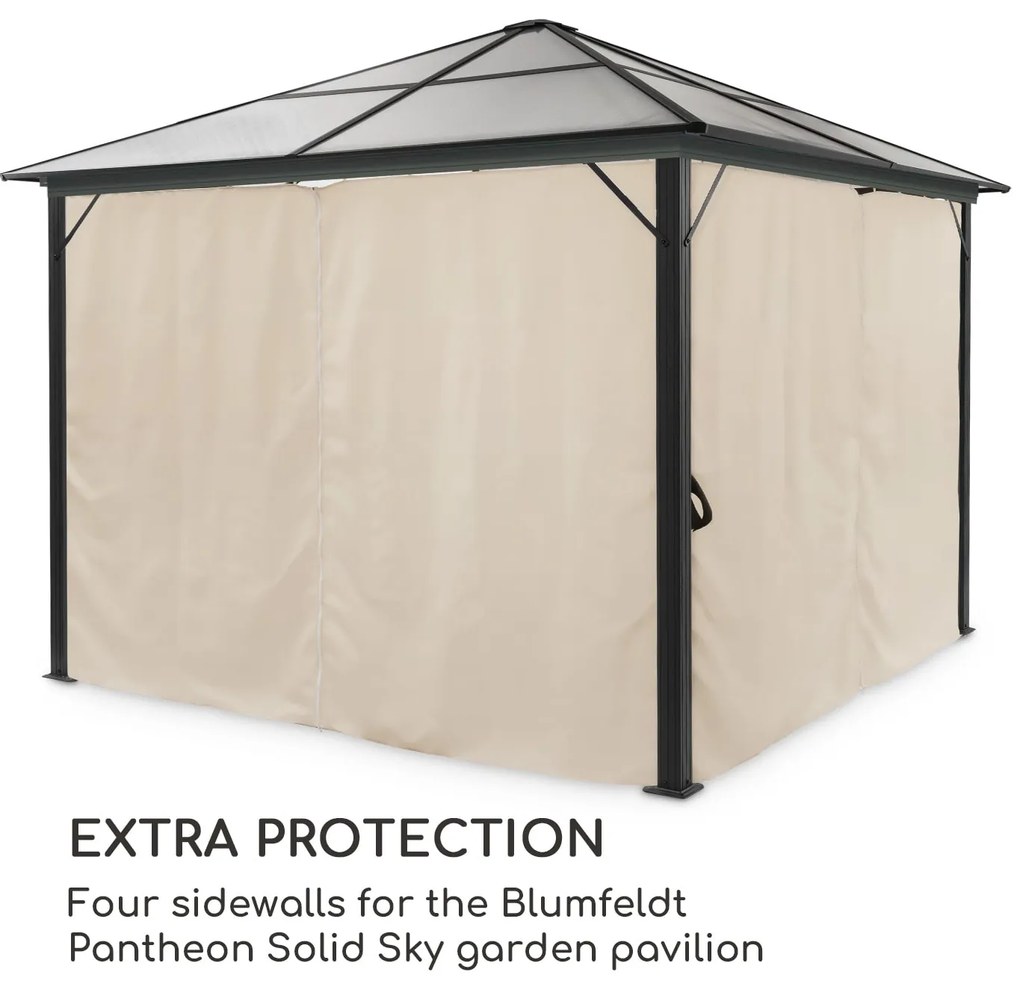 Pantheon Solid Sky Ambient Solar, pavilon, szúnyogháló, 3 x 3 m, napelemes világítás