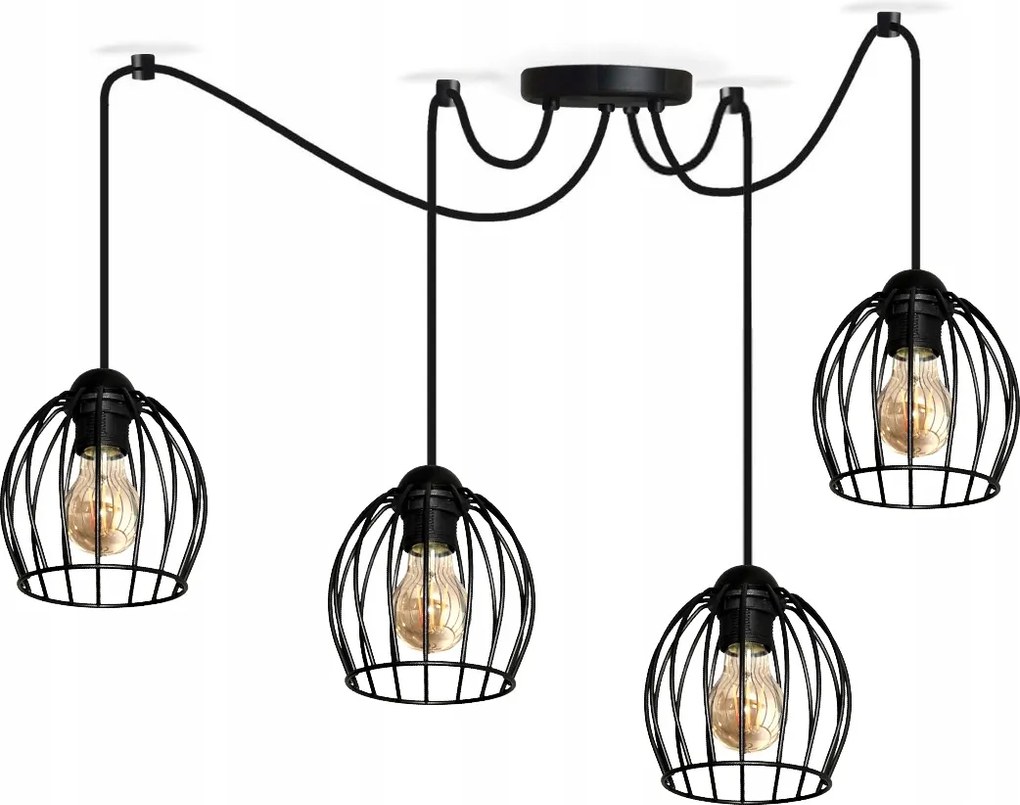 Csillár Függőlámpa Pók Ovális 4 Szín Led