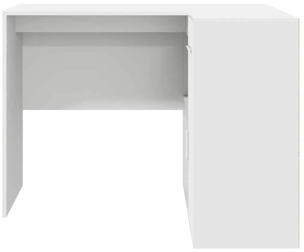 Sarokíróasztal fiókkal 2 pcs Fehér 102 x 50 x 75 cm Faanyag