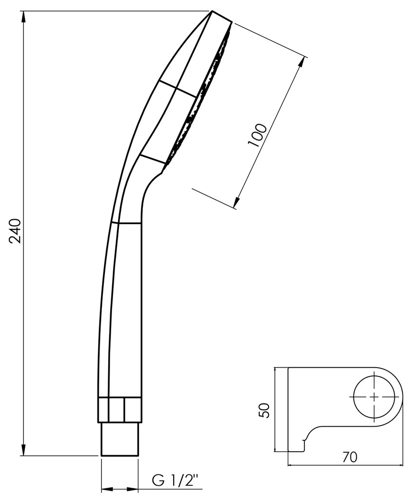 Aqualine, BETTY zuhanygarnitúra, összecsukható tartó, króm, 11453