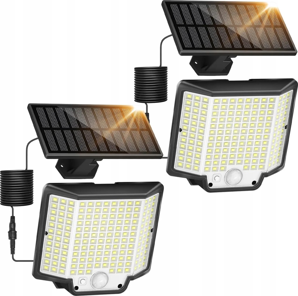 Laiteny Napelemes lámpák mozgásérzékelővel 166 Led IP65