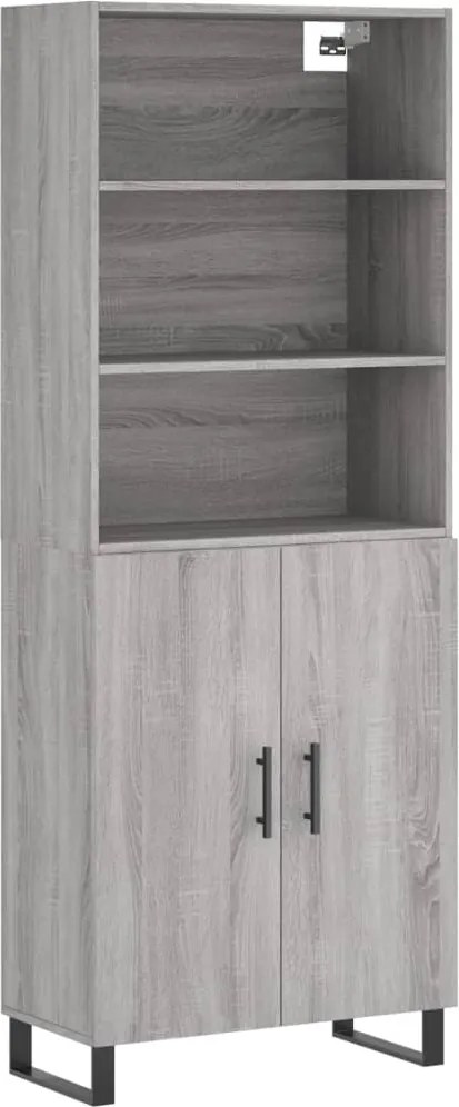 vidaXL szürke sonoma szerelt fa magasszekrény 69,5 x 34 x 180 cm
