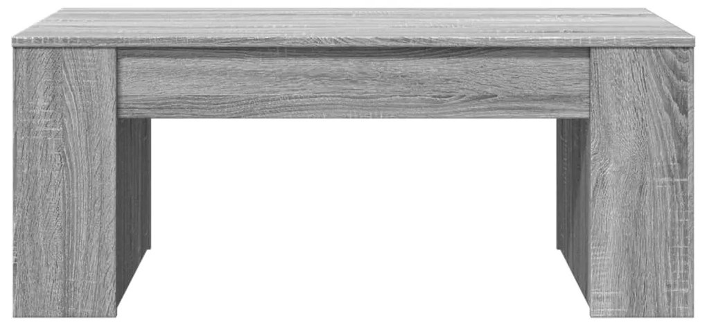 Szürke sonoma színű szerelt fa dohányzóasztal 102 x 55 x 42 cm