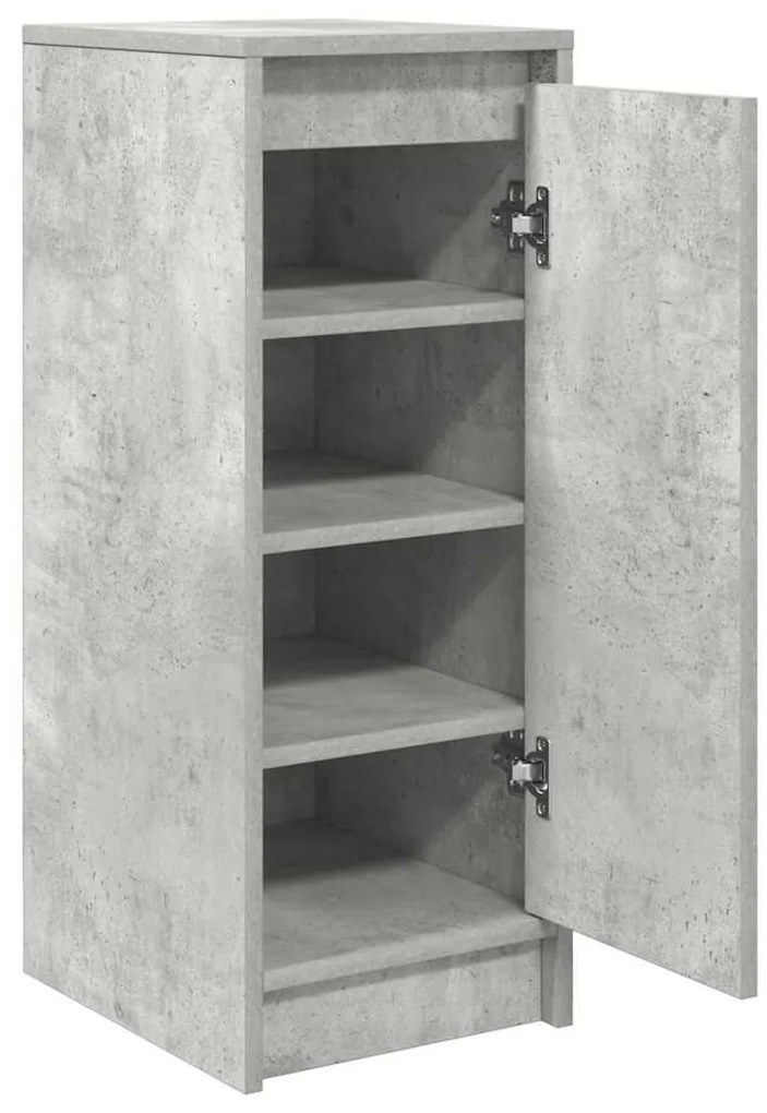betonszürke szerelt fa cipőszekrény 29,5x34x76 cm