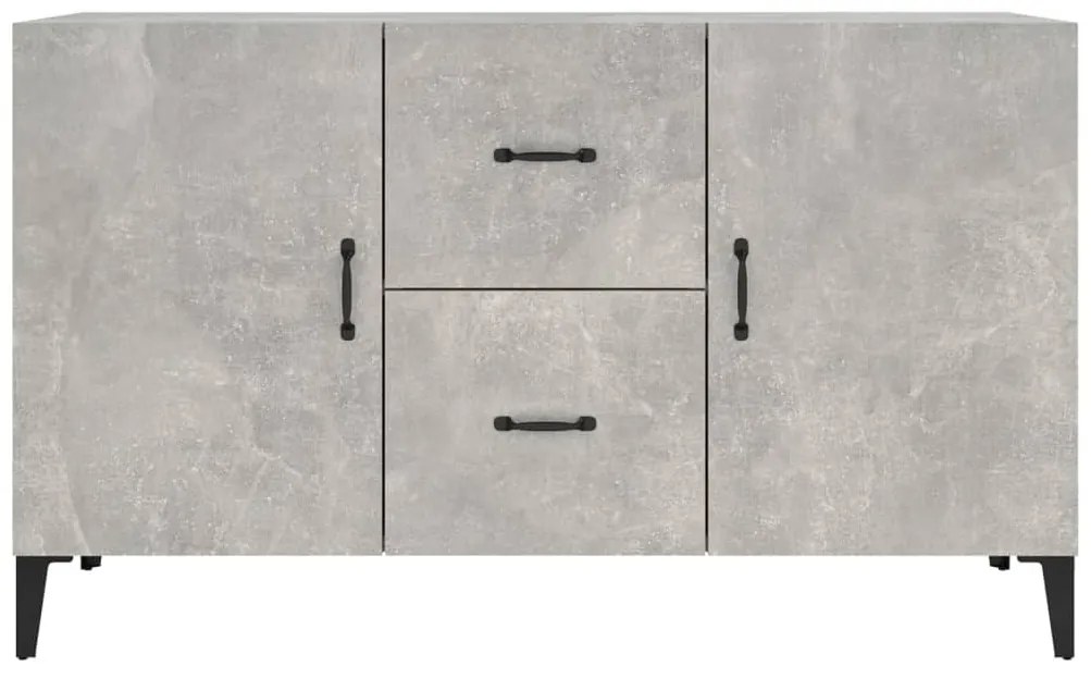 betonszürke szerelt fa tálalószekrény 100 x 36 x 60 cm