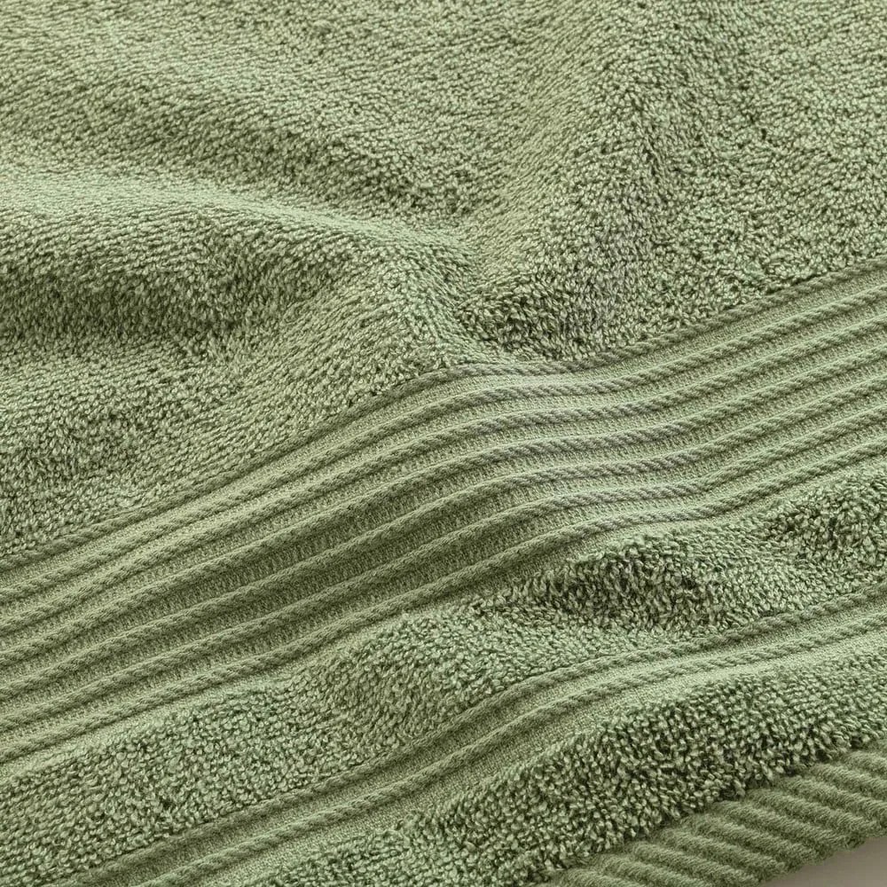 Khaki frottír pamut törölköző 50x90 cm Tendresse – douceur d'intérieur