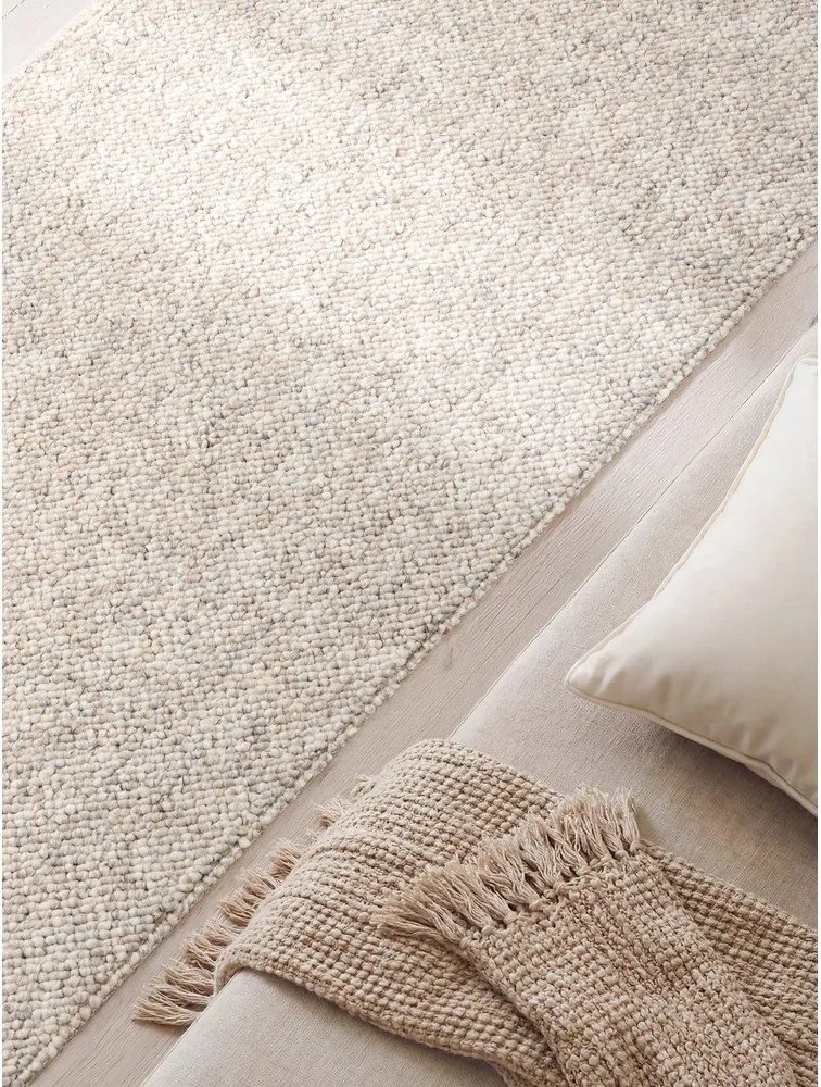 Szürke-krémszínű mosható futószőnyeg 80x240 cm Rocco Dark Cream – Elle Decoration