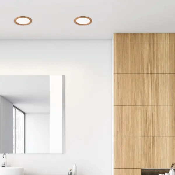 LED Beépíthető lámpa WOODY SPOT LED/23,5W/230V 4000K tölgy ø 23,5 cm