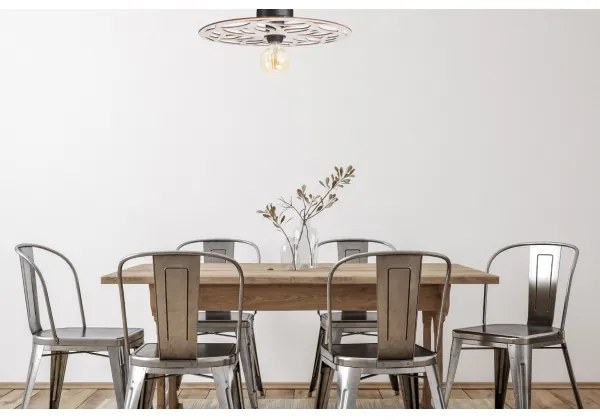 Felületre szerelhető csillár FALCO 1xE27/60W/230V átm. 40 cm bézs