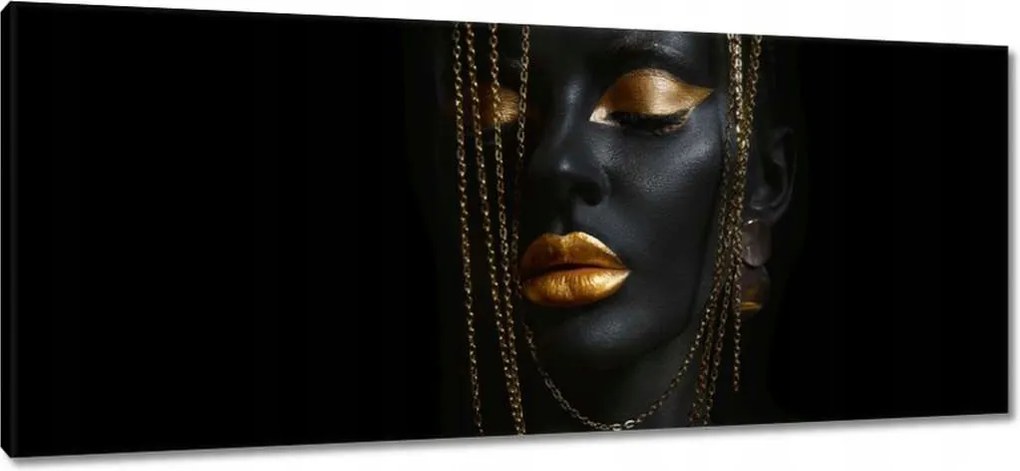 Festmények 100x40 Arany ékszerek az arcon