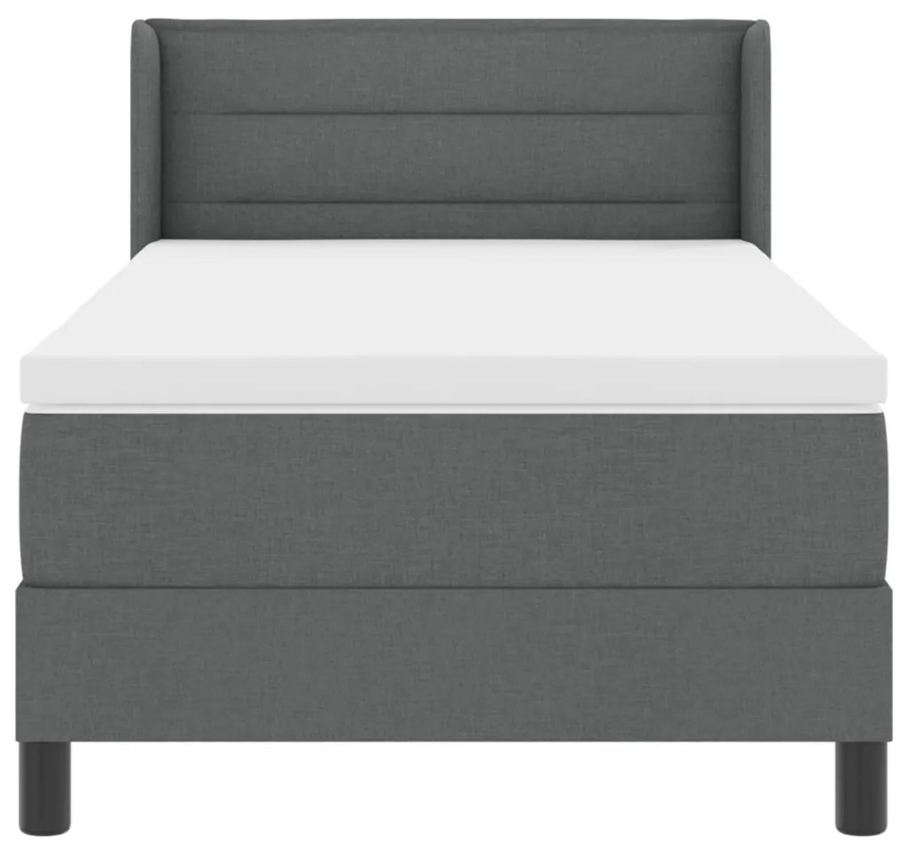 Boxspring Ágy Matrac - Sötétszürke - 90 x 200 cm - Szövet