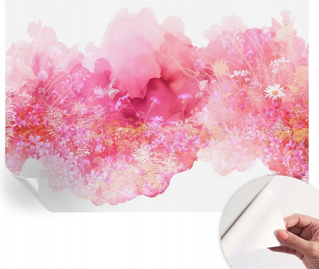 Öntapadós tapéta Divatos 3D fali ragasztóval Virágos minta 312x219 cm