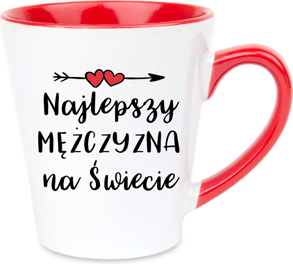 Bögre Latte 350ml Piros Közép Jobb Férfi Valentin-napi mix Wz