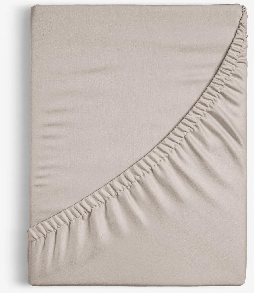 Goldea körgumis pamut lepedő - szürkésbarna 200 x 200 cm