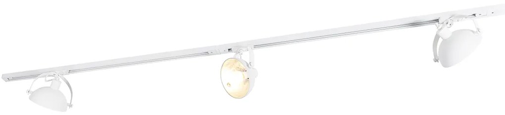 1 fázisú sínrendszer 3 állítható fehér spotlámpával - Magnax